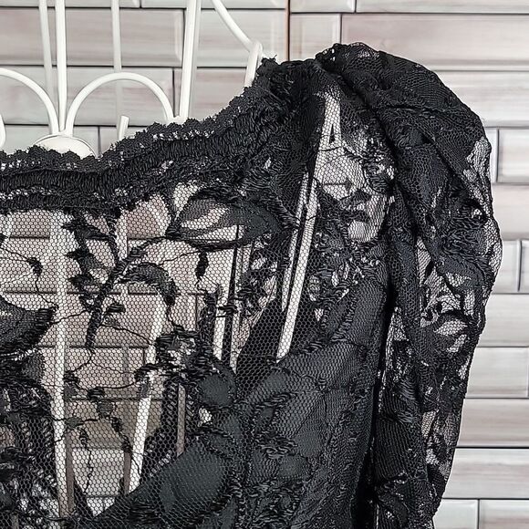 Vintage Union made black evening gown Size 10 - Picture 5 of 14